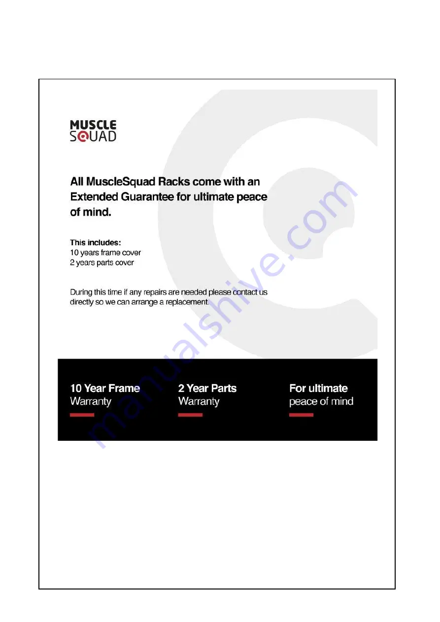 MuscleSquad 3 Power Rack Assembly & User Manual Download Page 14