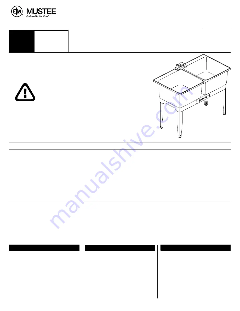 Mustee UTILATWIN COMBO 24C Скачать руководство пользователя страница 1