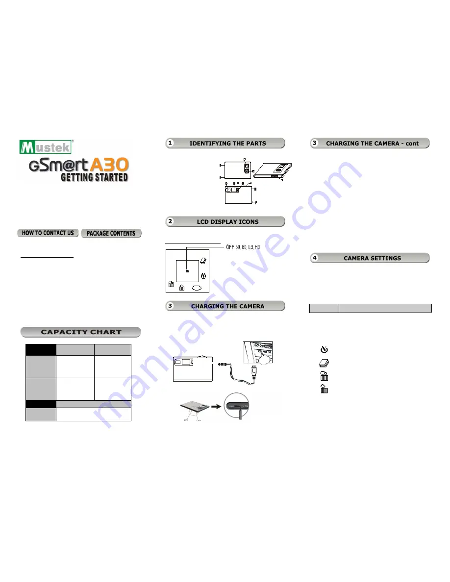 Mustek GSMART-A30-QUICK-START Getting Started Manual Download Page 1