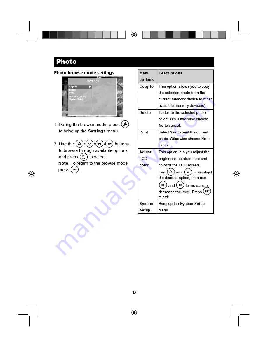 Mustek PF-A6L User Manual Download Page 13