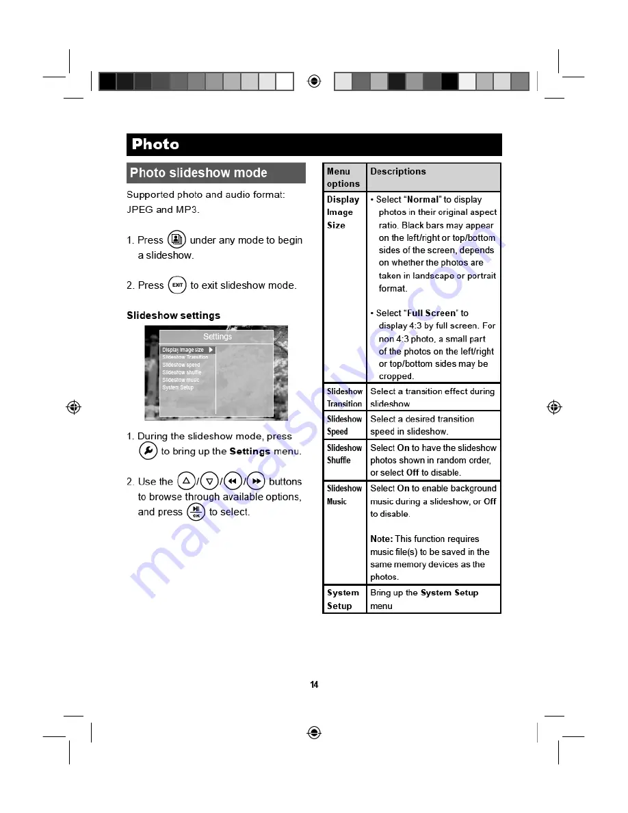 Mustek PF-A6L User Manual Download Page 14