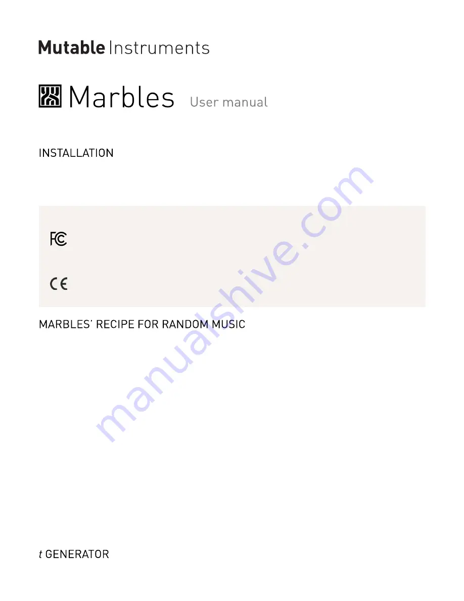 mutable marbles User Manual Download Page 1