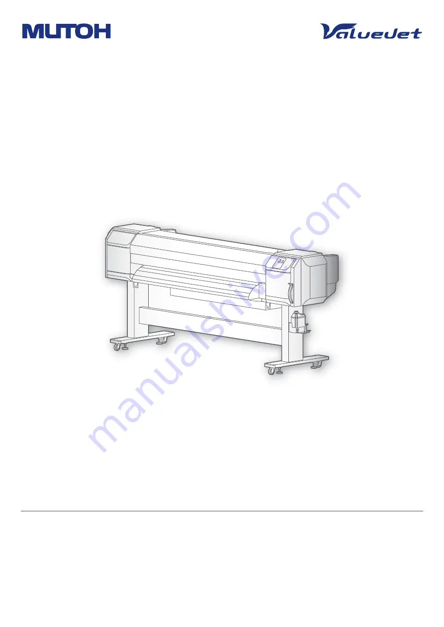 MUTOH ValueJet VJ-1638UR Operation Manual Download Page 1