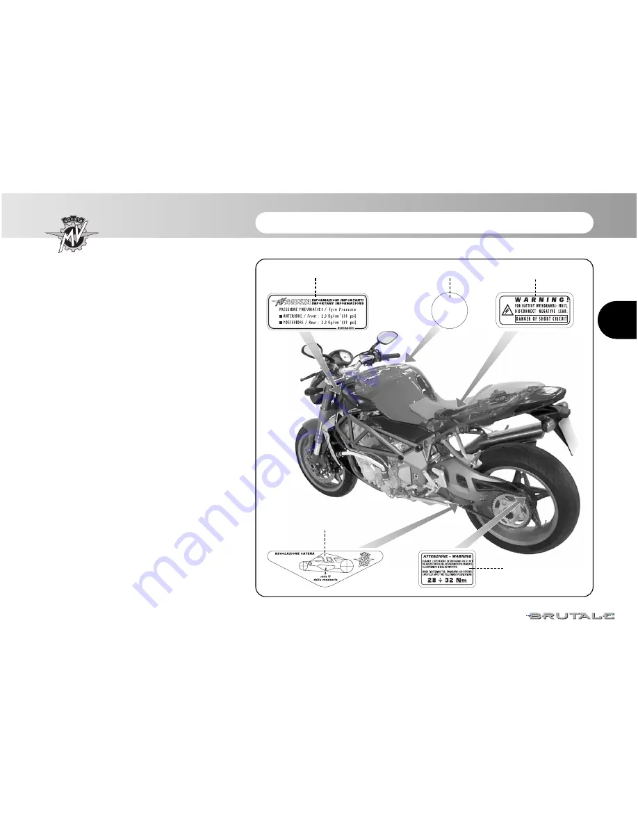 MV Agusta F4 BRUTALE Use And Maintenance Manual Download Page 37