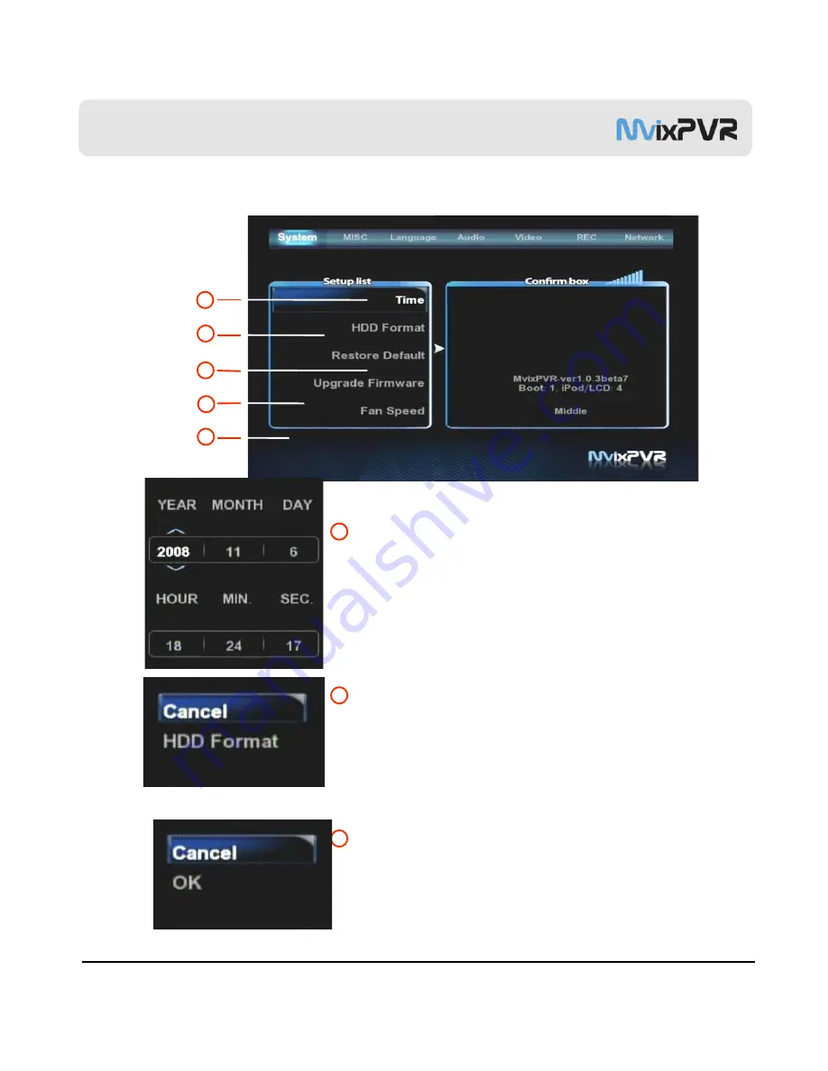 Mvix MvixPVR Скачать руководство пользователя страница 64