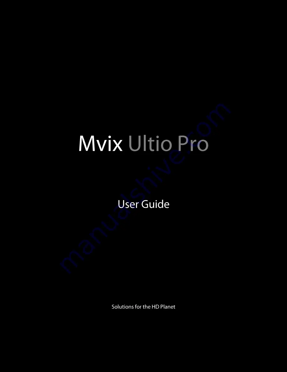 Mvix Ultio Pro User Manual Download Page 1