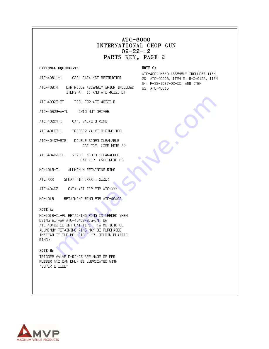 MVP ATC-4000 Series Repair Manual Download Page 43