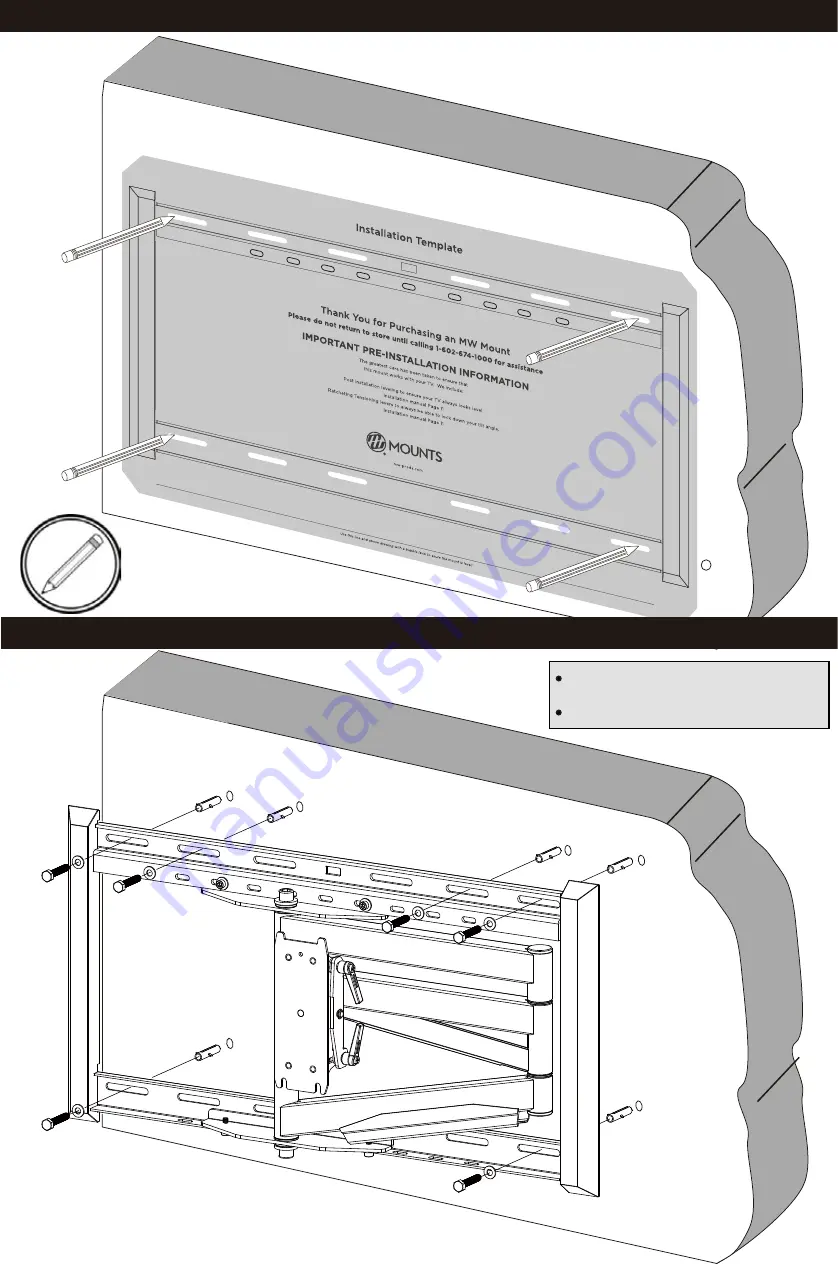 MW MOUNTS Extra Large Full Motion MW150C75 Instruction Manual Download Page 9