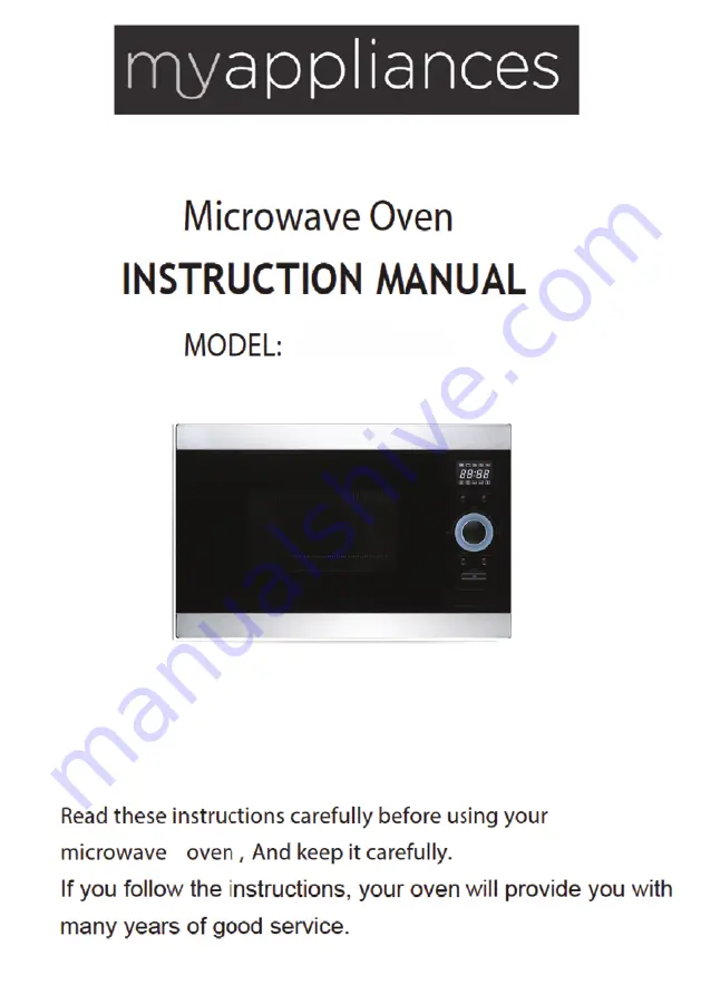 myappliances ART28603 Instruction Manual Download Page 1