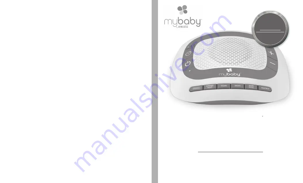 mybaby SoundSpa Portable MYB-S205 Instruction Manual And  Warranty Information Download Page 6