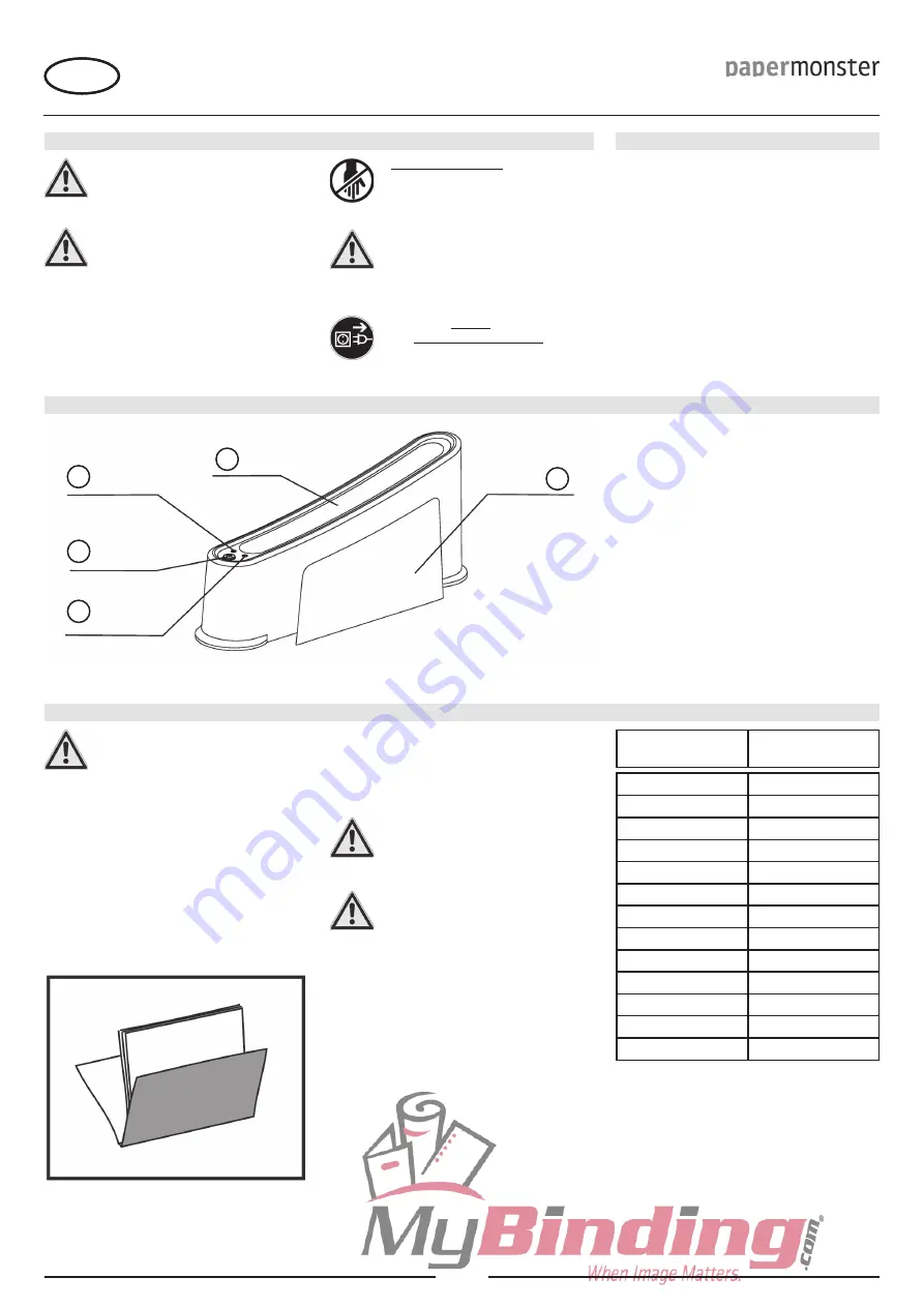 MyBinding TB220 Instruction Manual Download Page 3