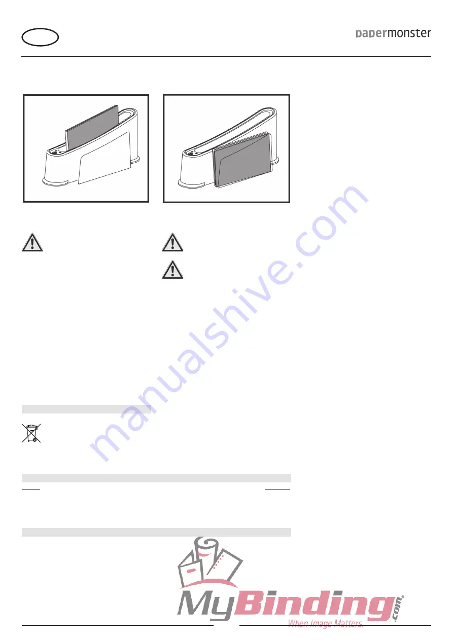 MyBinding TB220 Instruction Manual Download Page 14