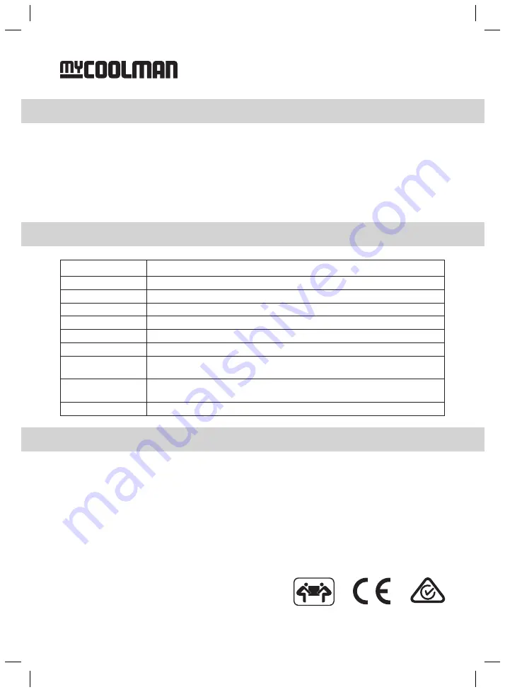 MYCOOLMAN CTP 10 Operation Manual Download Page 4