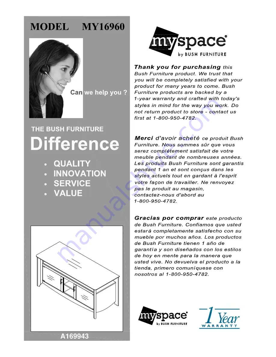 myspace my16960 Assembly Download Page 3