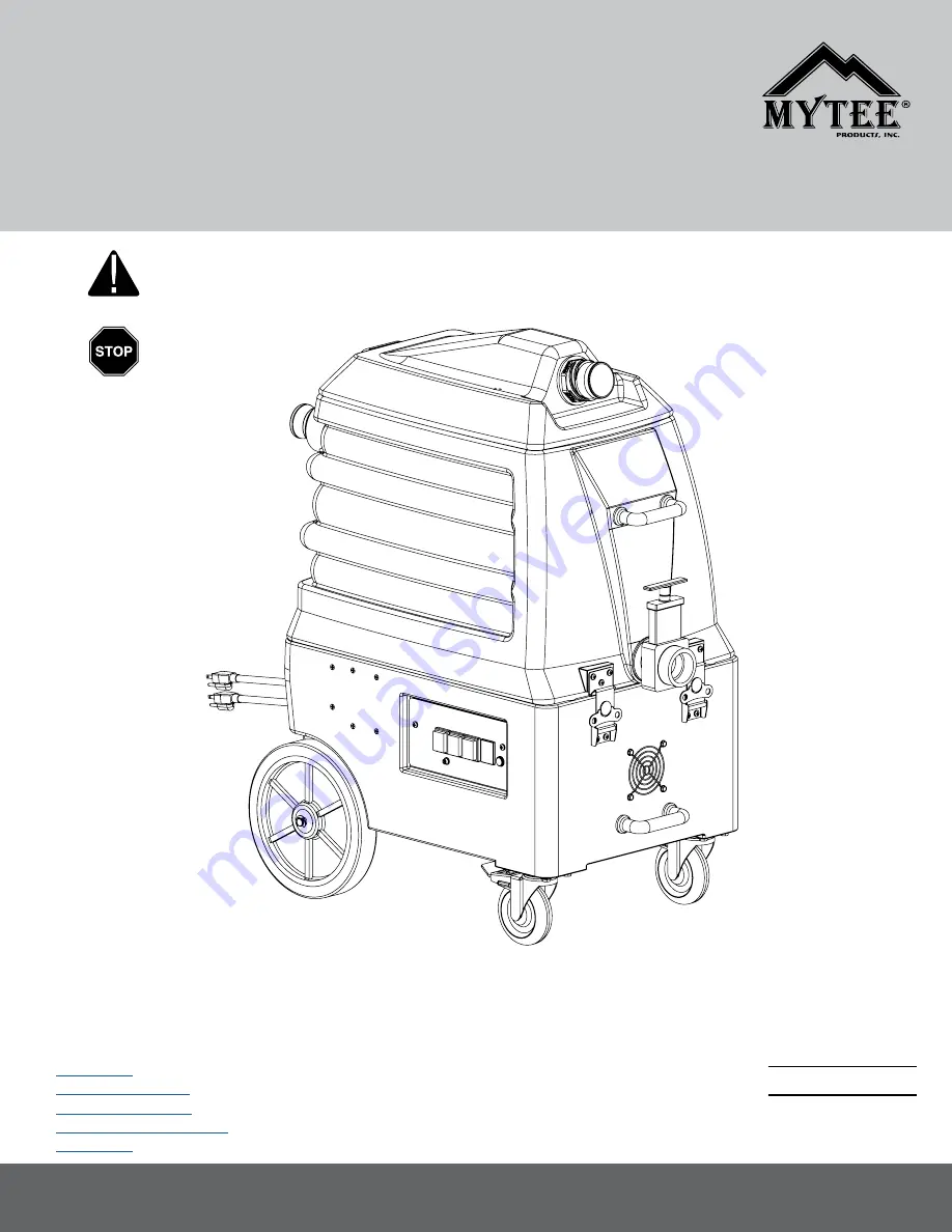 Mytee 7000S Flood Hog Скачать руководство пользователя страница 1