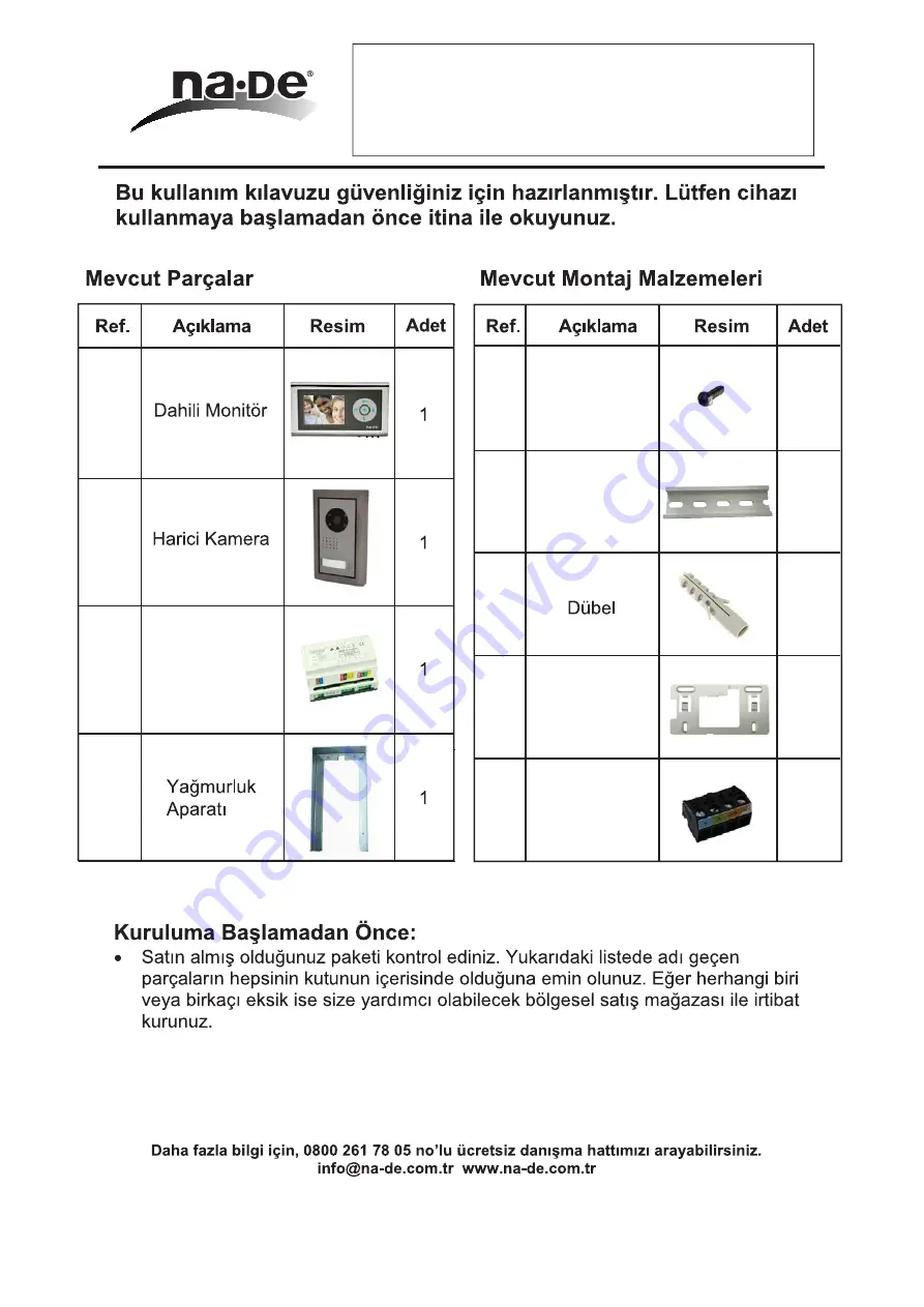 NA-DE NVC-5104 Safety & Operating Instructions Manual Download Page 1