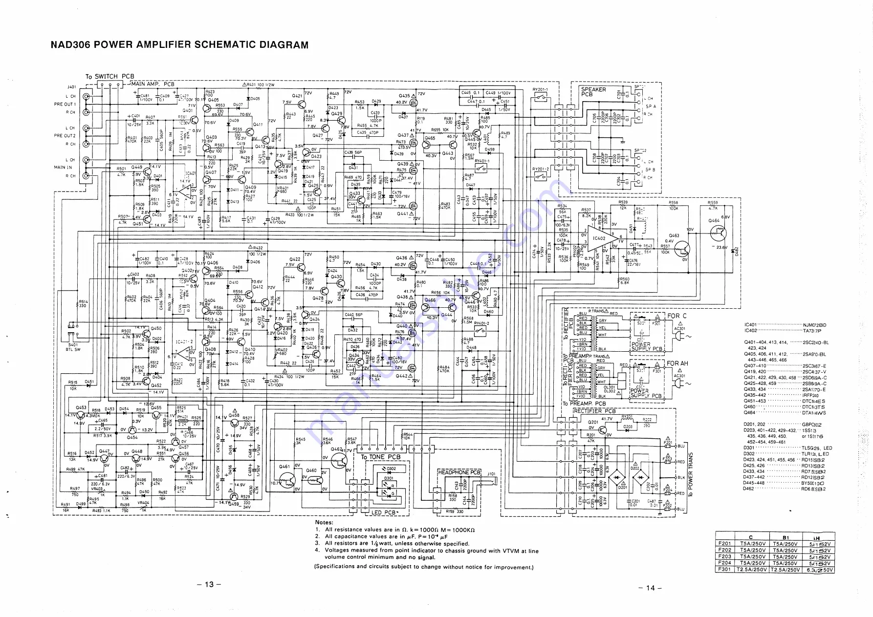 NAD 306 Service Manual Download Page 8