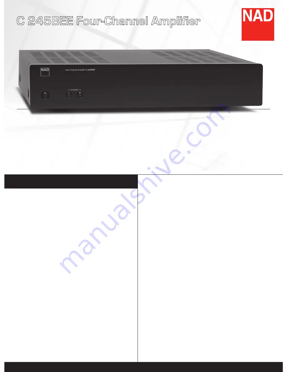 NAD C 245BEE Specifications Download Page 1