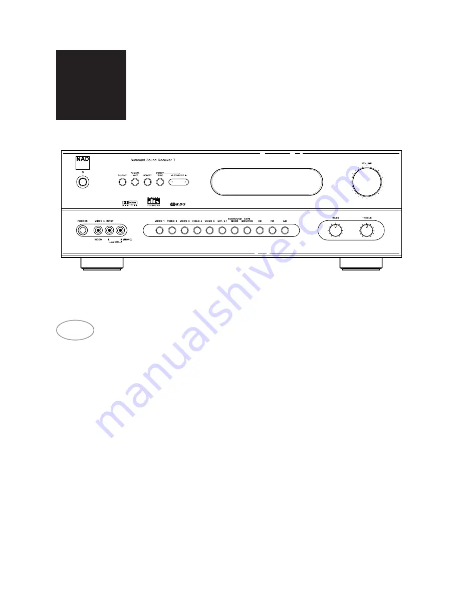 NAD T 751751 Скачать руководство пользователя страница 1