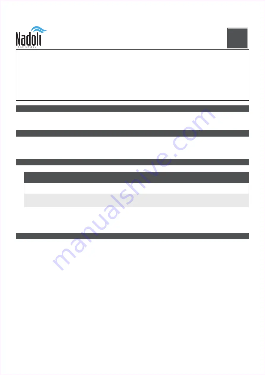 Nadoli PN-SH3636WT Installation Manual Download Page 11