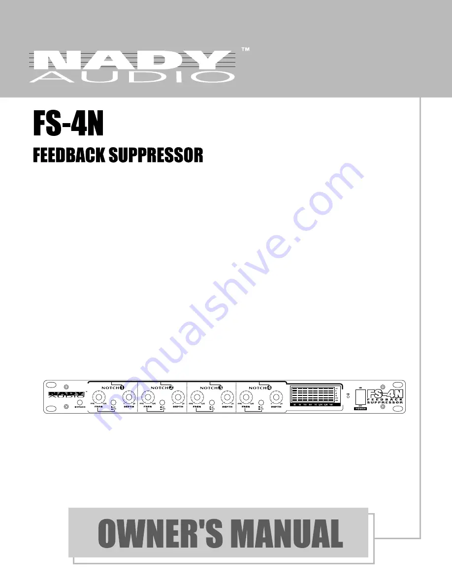 Nady Audio FS-4N Owner'S Manual Download Page 1