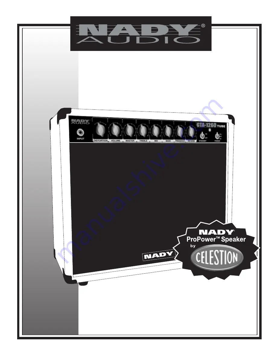 Nady Audio GTA-1260 Owner'S Manual Download Page 1