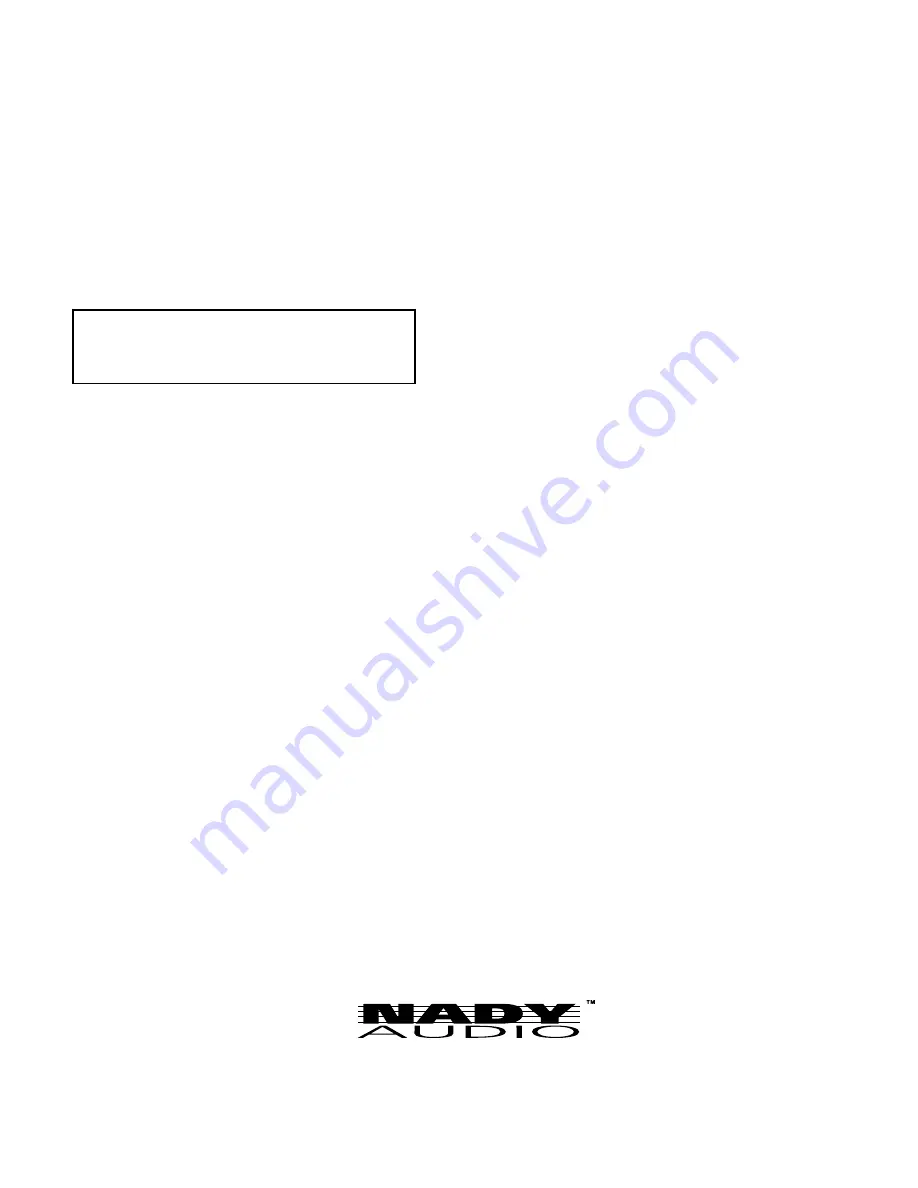 Nady Audio MXE-1212 Owner'S Manual Download Page 15