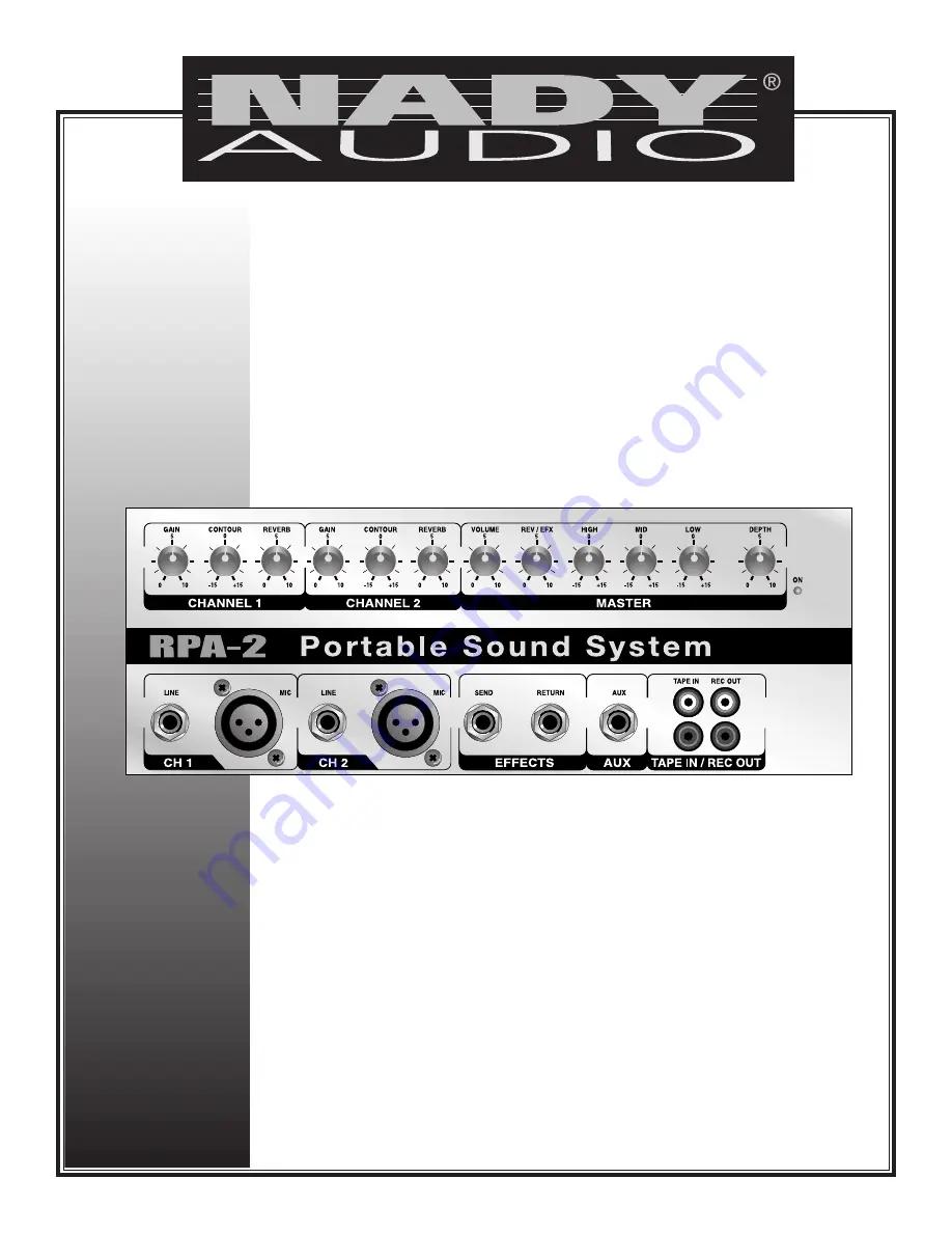 Nady Audio RPA-2 Скачать руководство пользователя страница 1