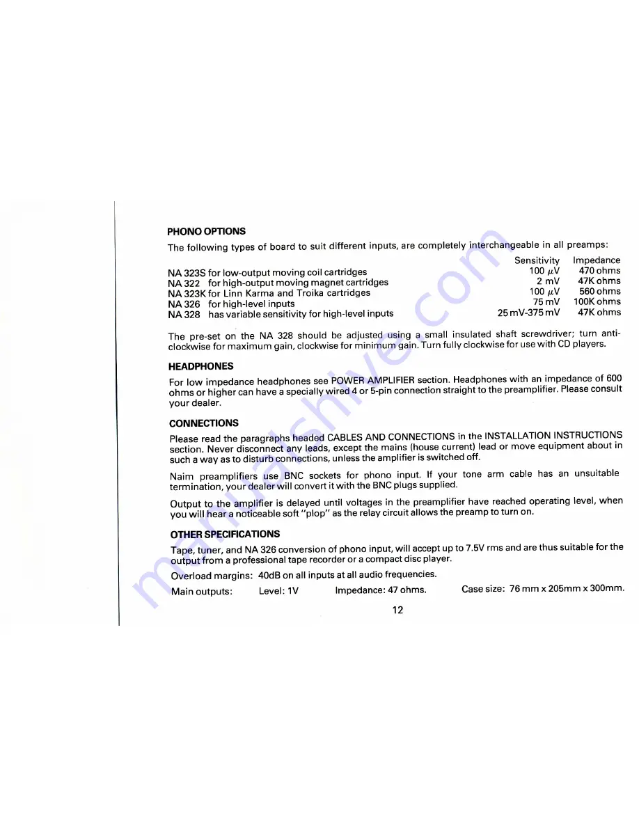 NAIM NAC 62 Installation Instructions Manual Download Page 13