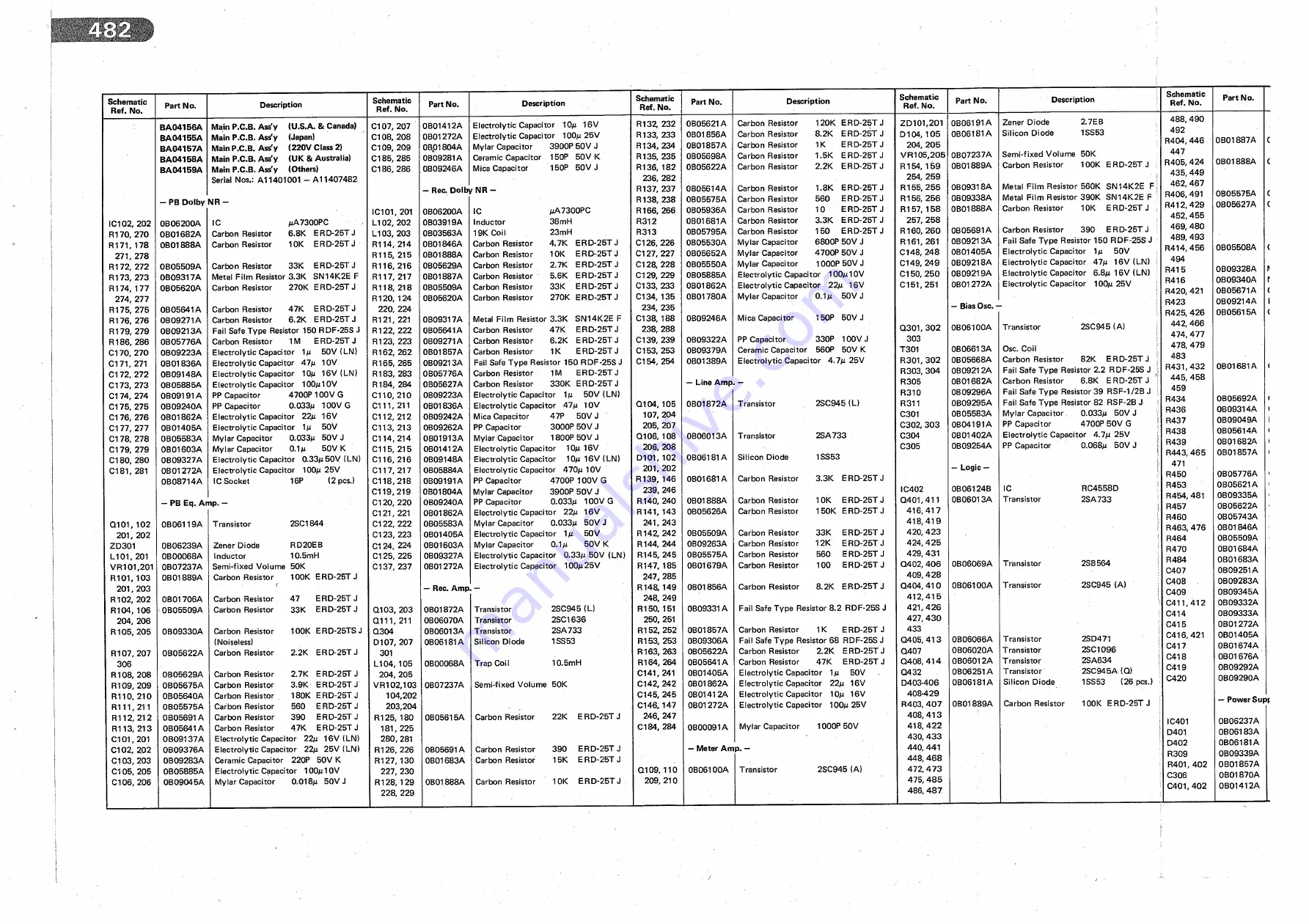 Nakamichi 482 Service Manual Download Page 41