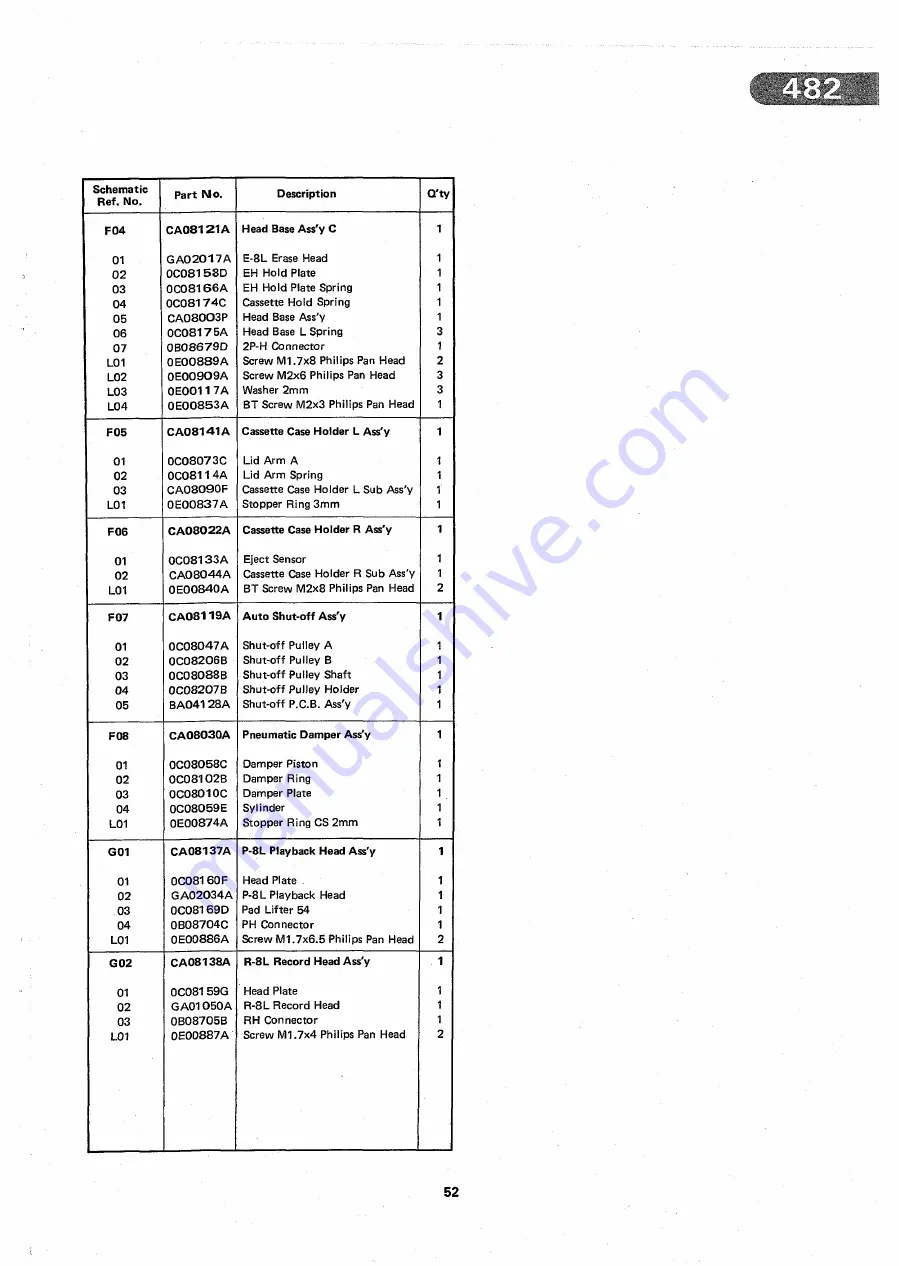 Nakamichi 482 Service Manual Download Page 55