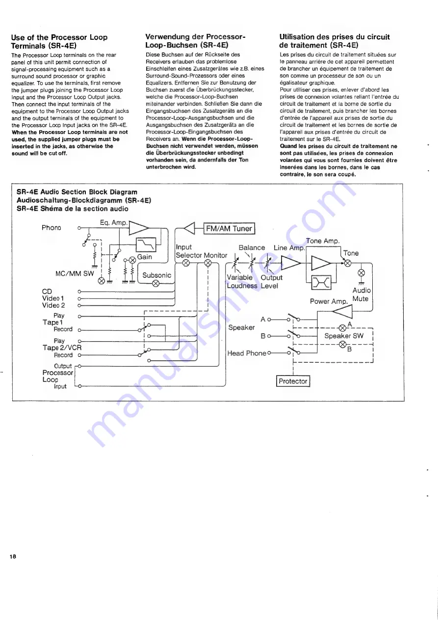 Nakamichi SR-4E Owner'S Manual Download Page 18