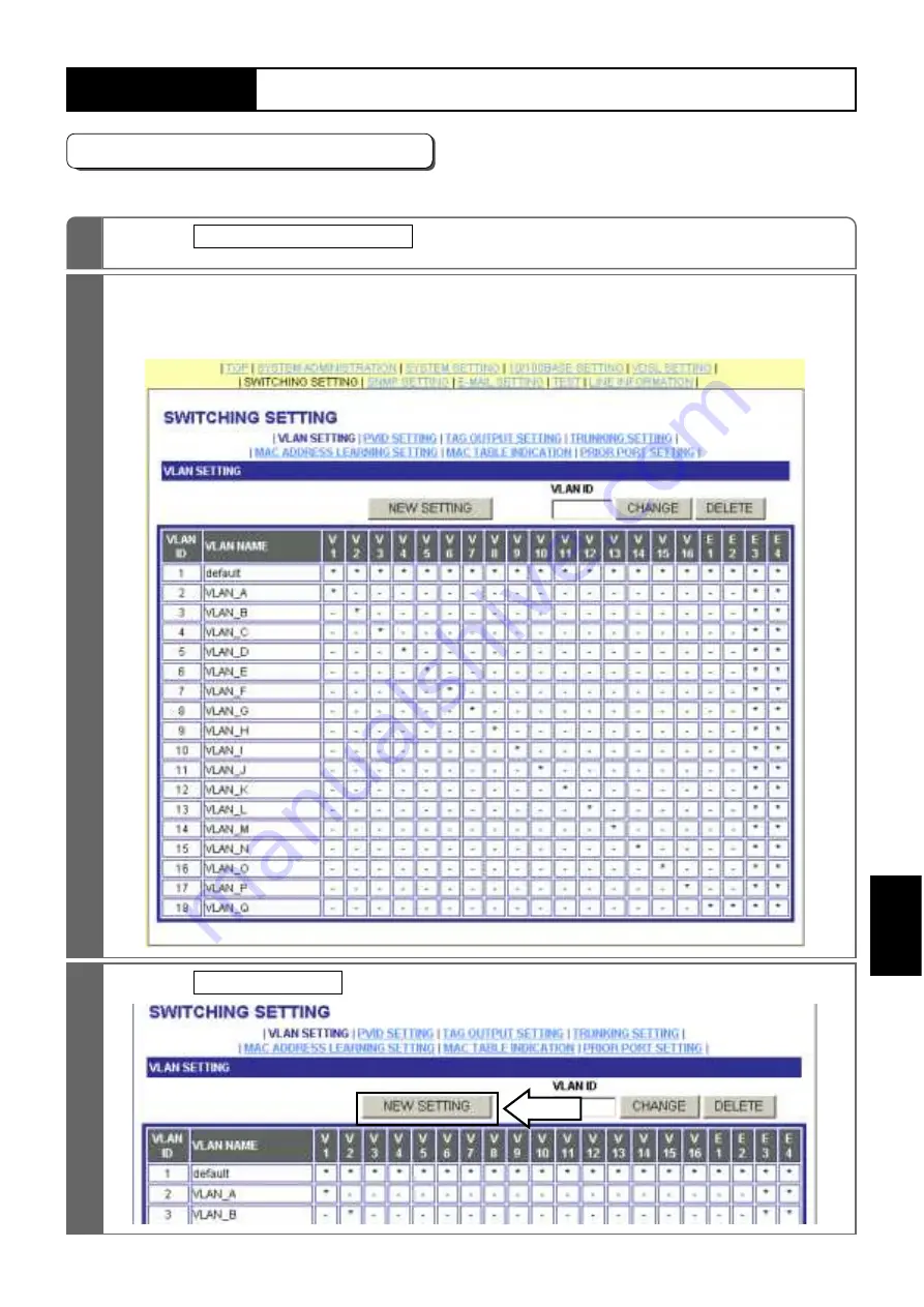 Nakayo NYC-16VDSL-B Instruction & Installation Manual Download Page 73