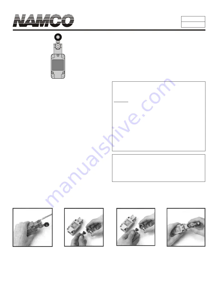 NAMCO EA530 Series Product Instructions Download Page 1