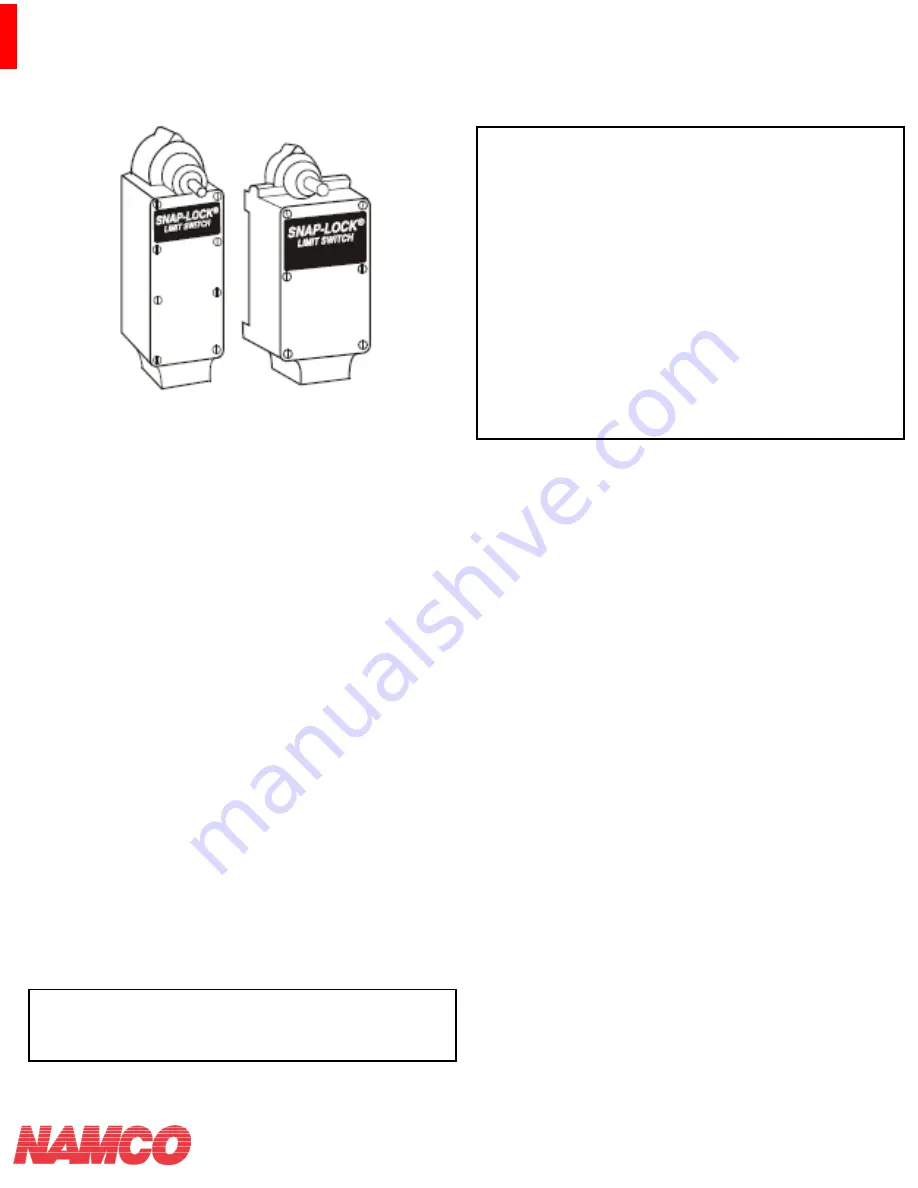 NAMCO Snap-Lock Product Instructions Download Page 1