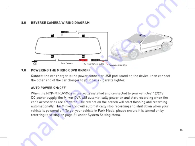 NanoCam Plus NCP-MIRDVR522 User Manual Download Page 15