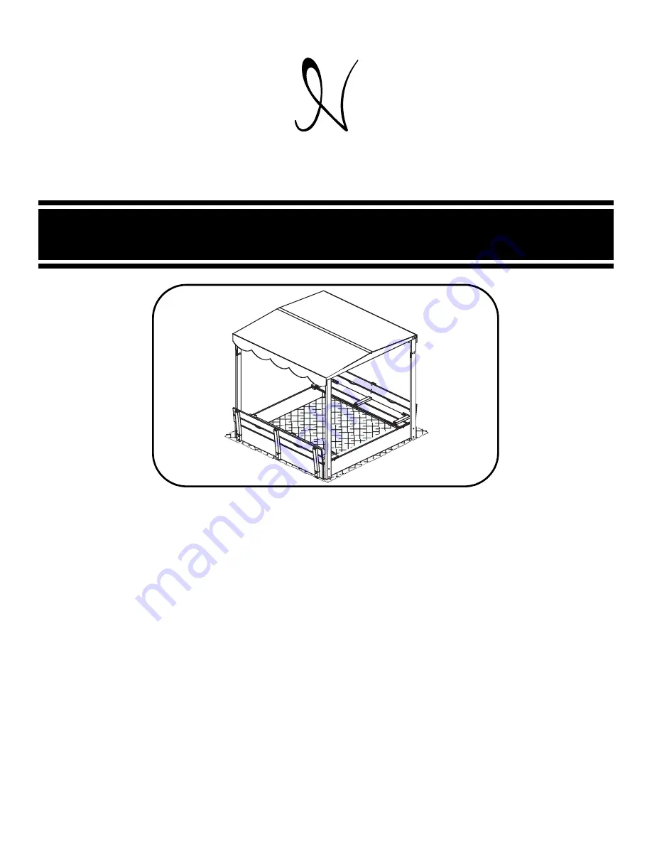 Naomi Home Canopy Cedar Sandbox Assembly Instructions Manual Download Page 1