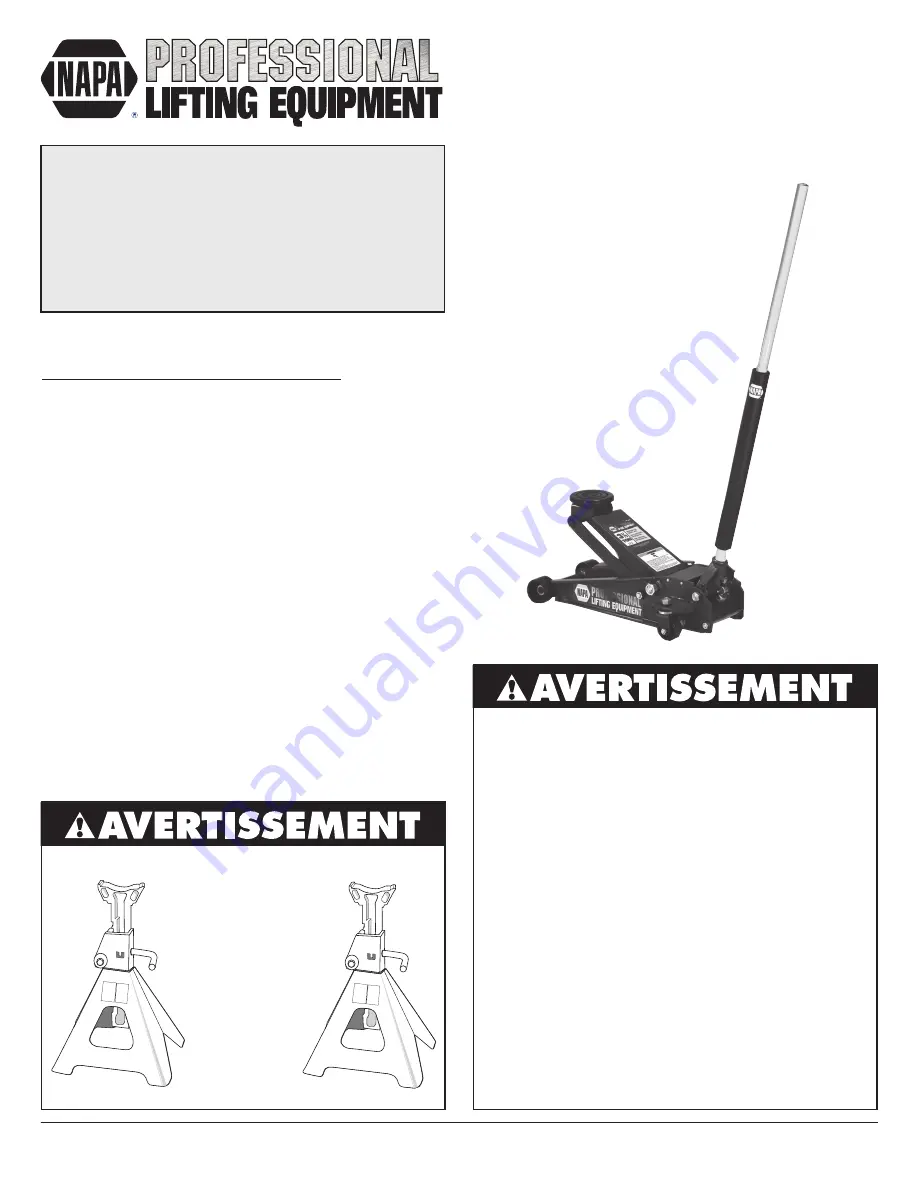 Napa 791-6425A Operating Manual Download Page 10