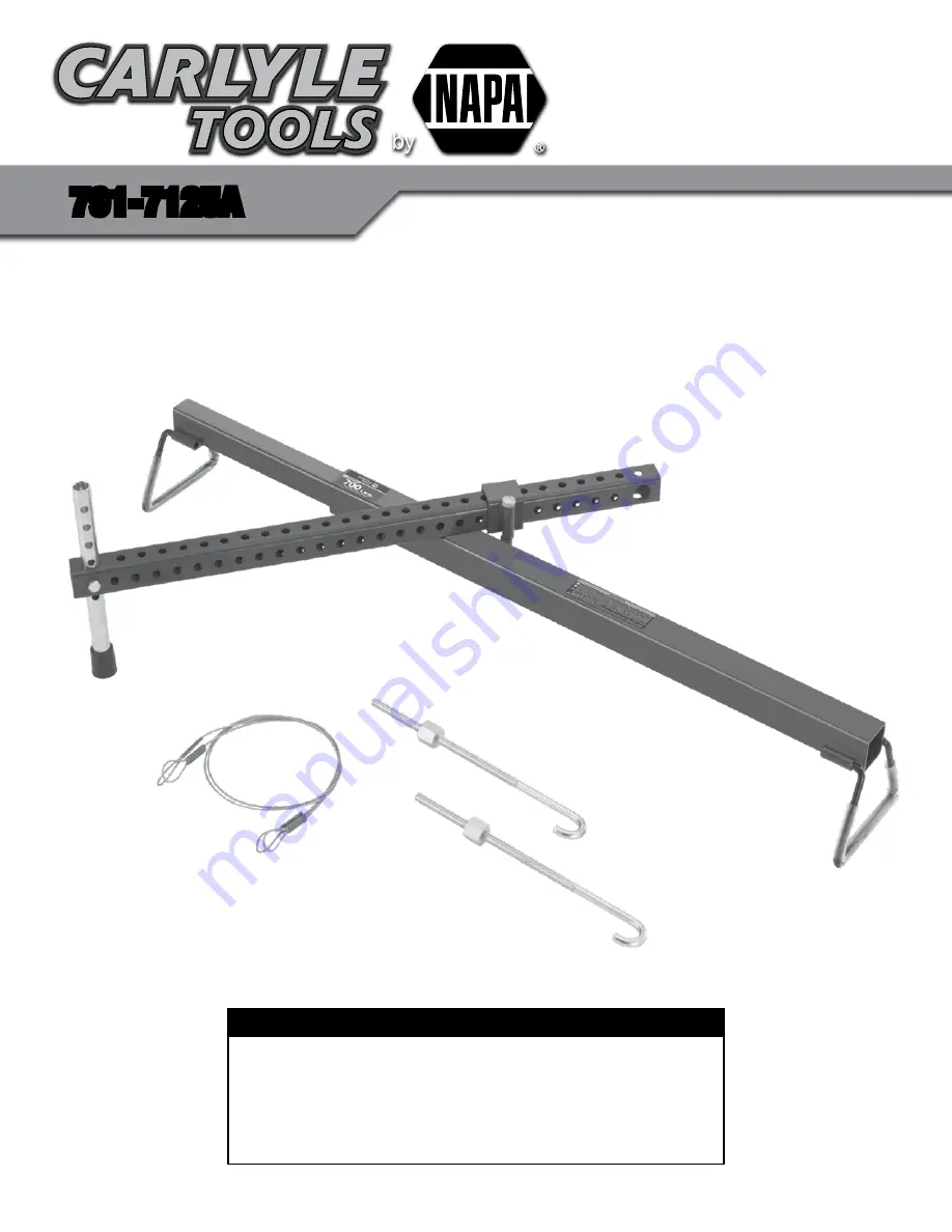 Napa Carlyle Tools 791-7125A Operating Manual Download Page 6