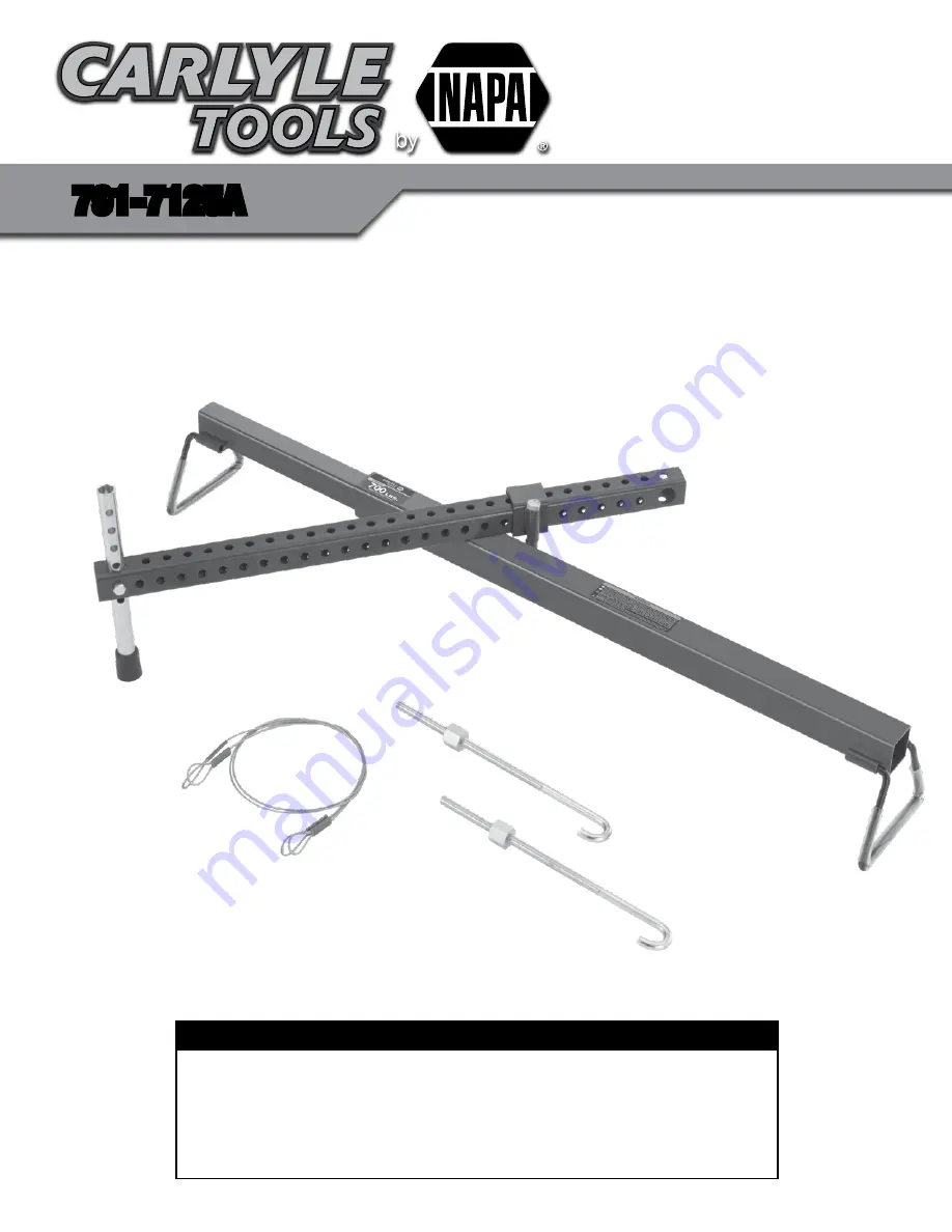 Napa Carlyle Tools 791-7125A Operating Manual Download Page 10