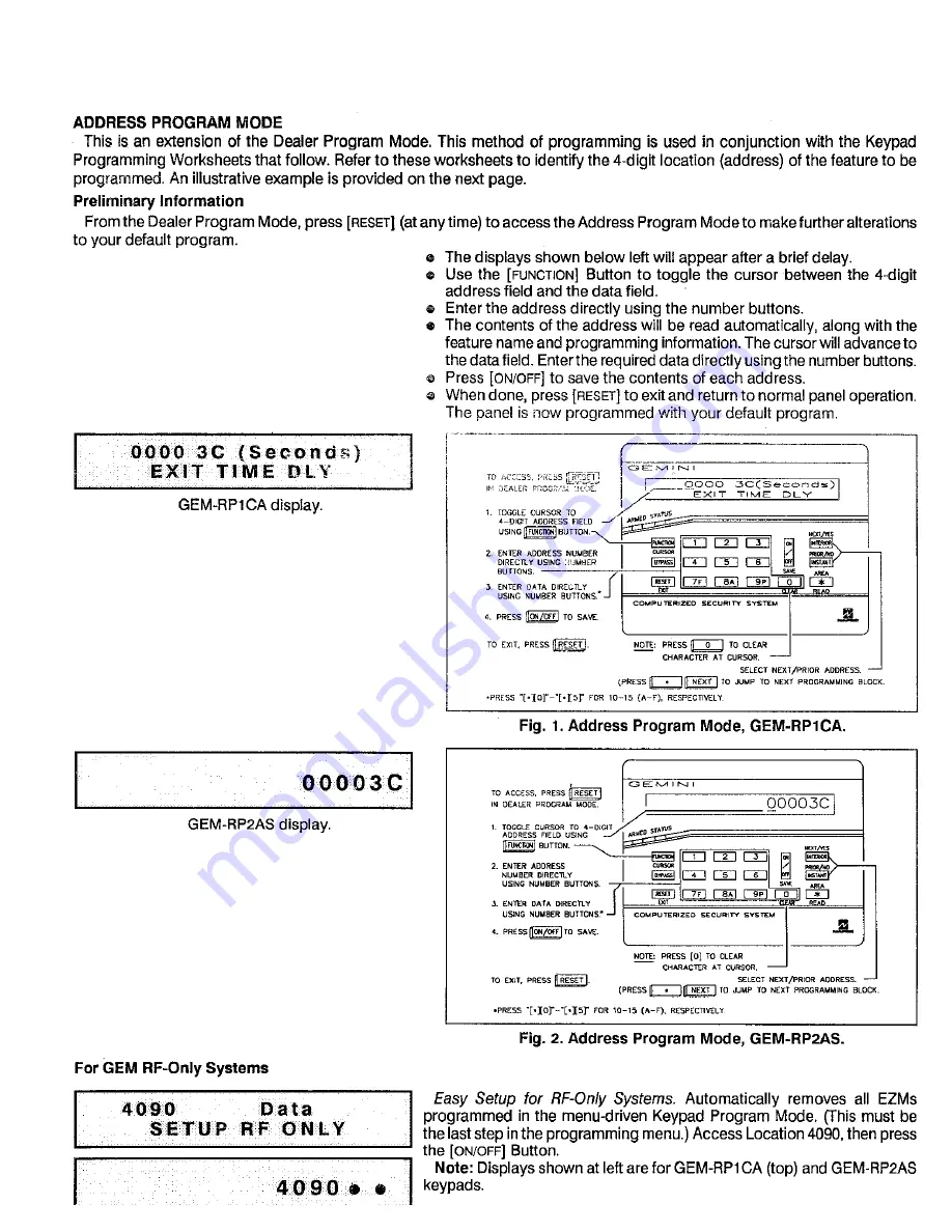 NAPCO Gemini GEM-P9600 Programming Instructions Manual Download Page 10