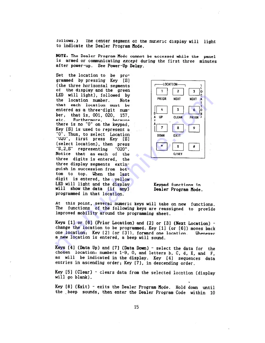 NAPCO Magnum Alert 1010LKDL Operating & Installation Instructions Manual Download Page 15