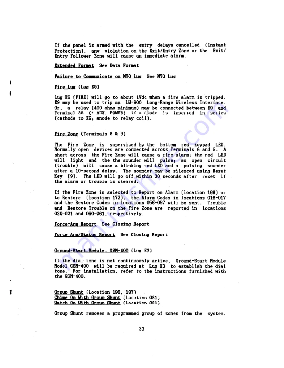 NAPCO Magnum Alert 1010LKDL Operating & Installation Instructions Manual Download Page 33