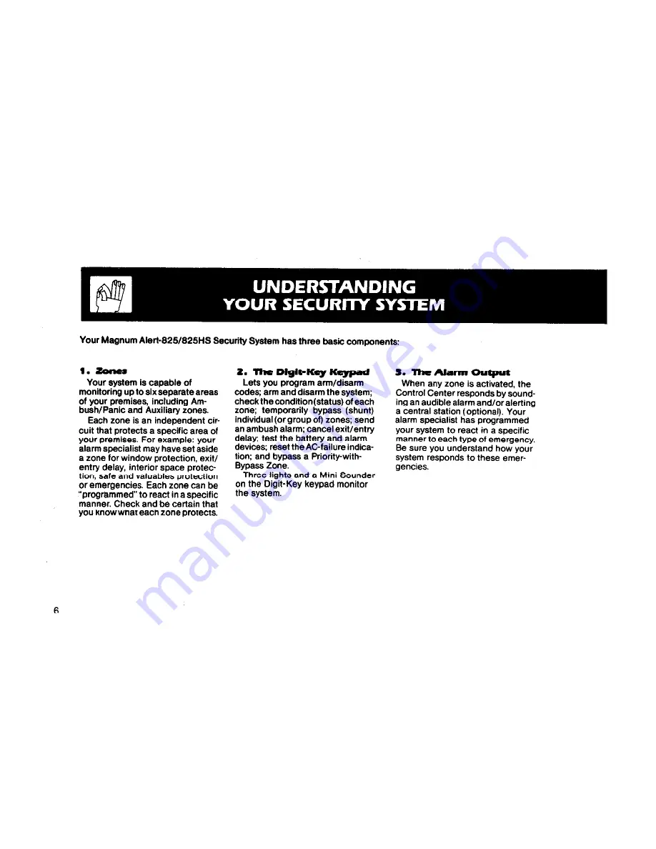 NAPCO MAGNUM ALERT 825 SYSTEM Manual Download Page 6