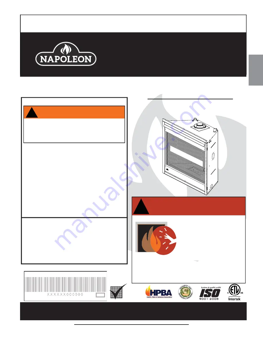 Napoleon B42NTRE Installation And Operating Instructions Manual Download Page 73