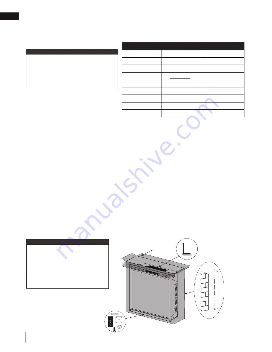 Napoleon Element NEFB36H-BS-1 Installation And Operation Manual Download Page 6