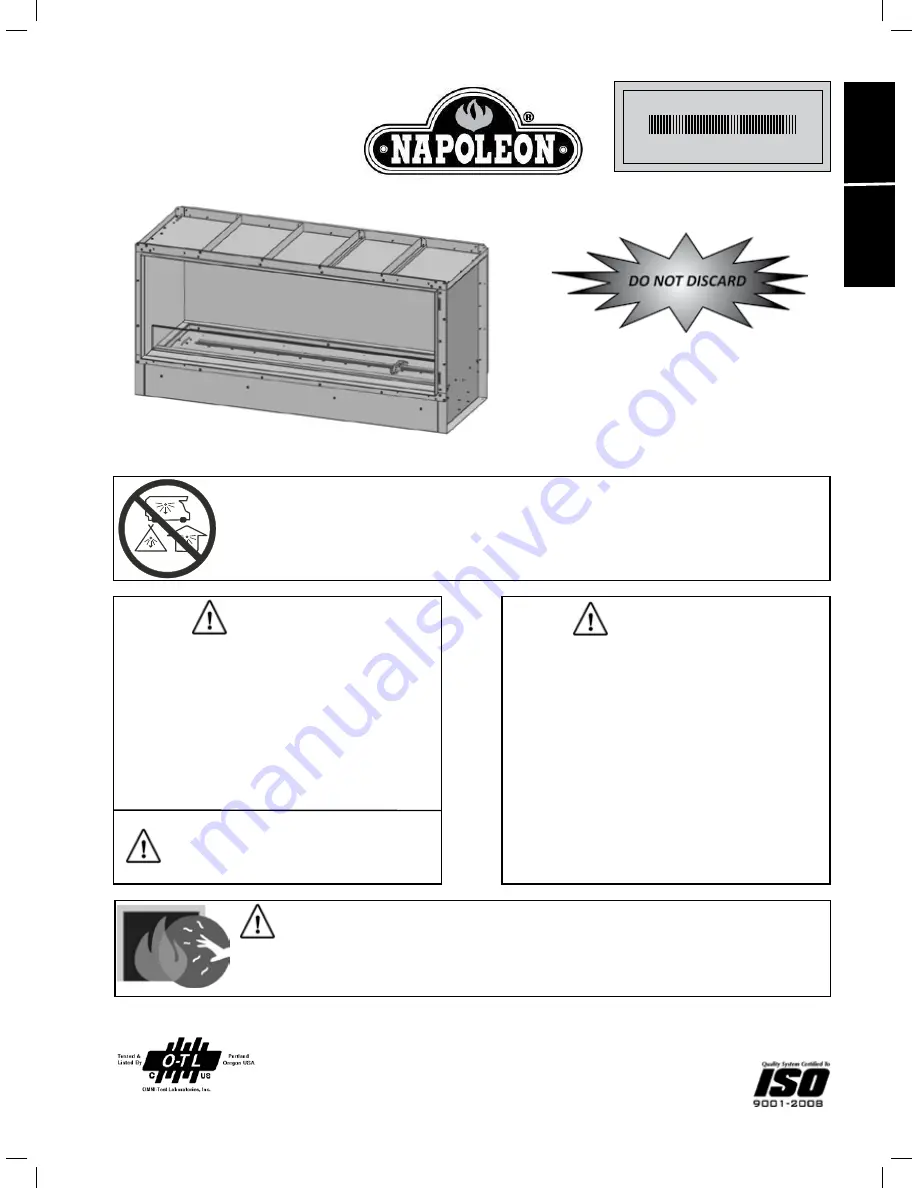 Napoleon GSS48 Manual Download Page 1