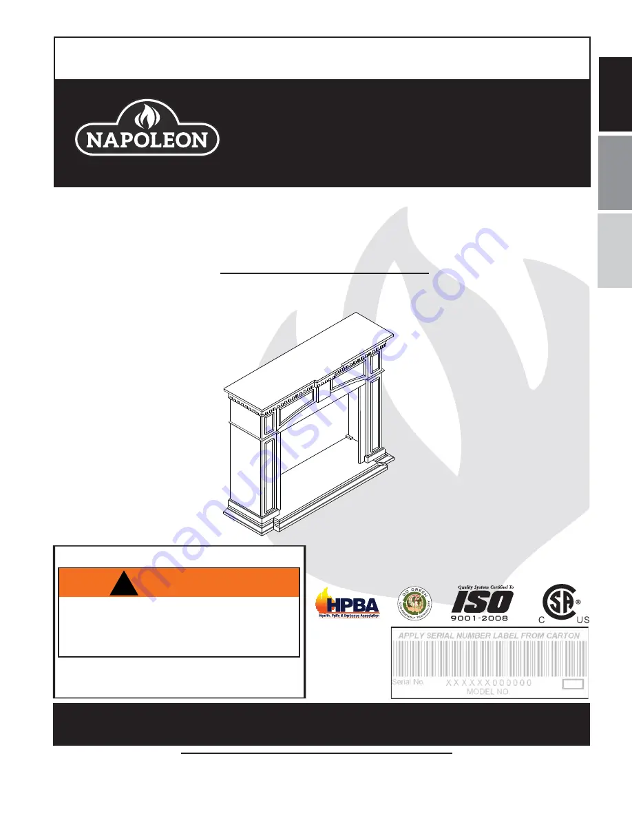 Napoleon NEFM33-0214 Installation And Operating Instructions Manual Download Page 1