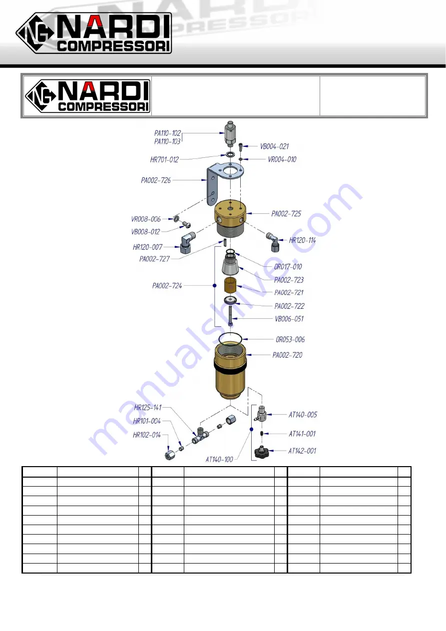 NARDI COMPRESSORI PACIFIC E23 User And Maintenance Manual Download Page 41