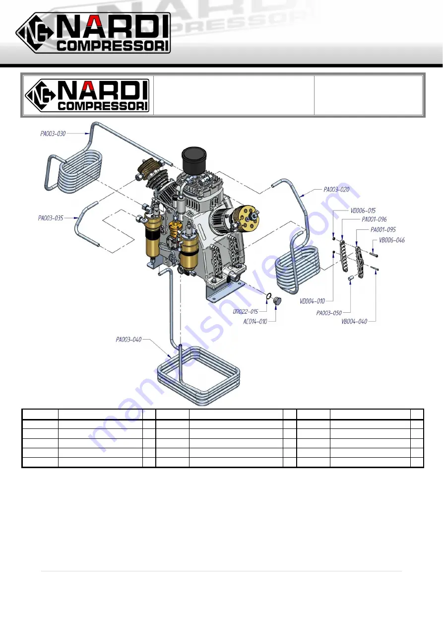 NARDI COMPRESSORI PACIFIC E23 User And Maintenance Manual Download Page 42